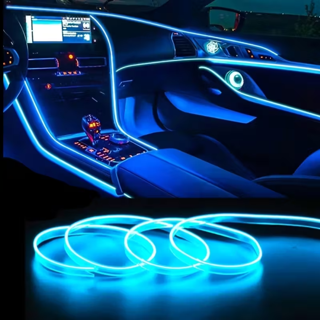 LUCES LED NEON PARA INTERIOR DE AUTO DE 5 METROS CON ESPATULA - NEON DRIVE