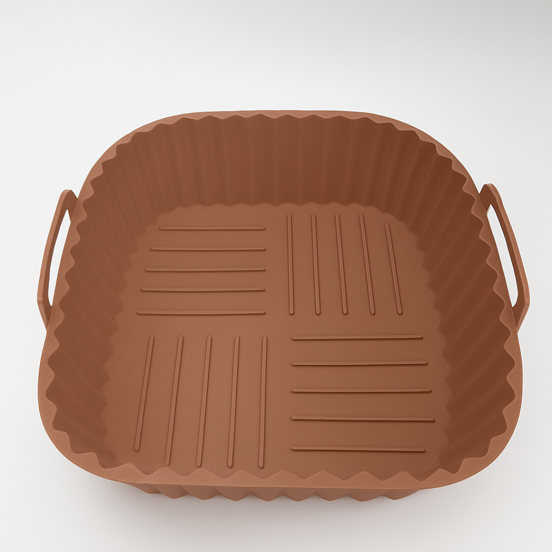Pack 3 Bandejas Cuadradas de Silicona para Freidora de Aire - AirTray Pro