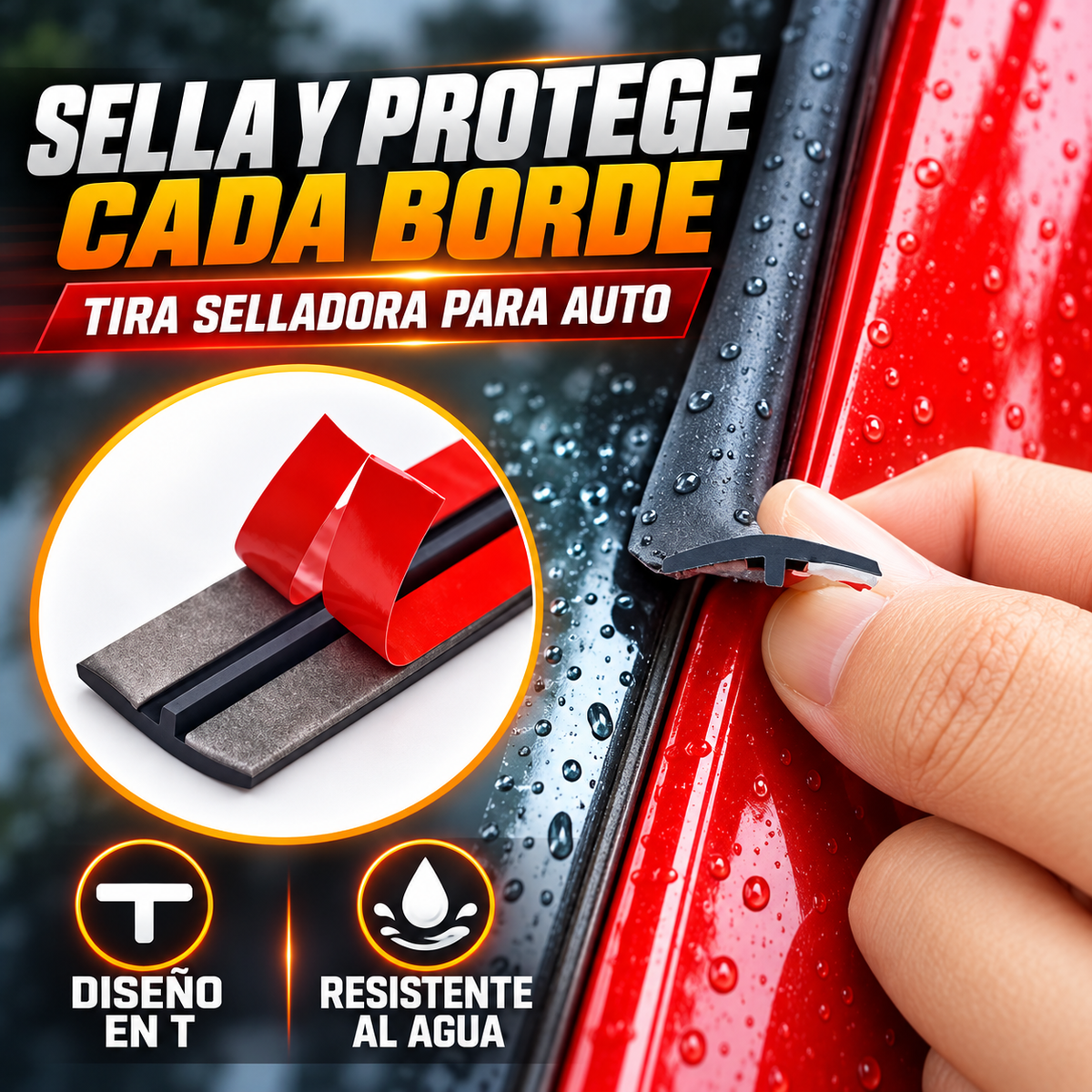 Tira De Sellado De Bordes Para Autos Aislante De Ruido - CarShield