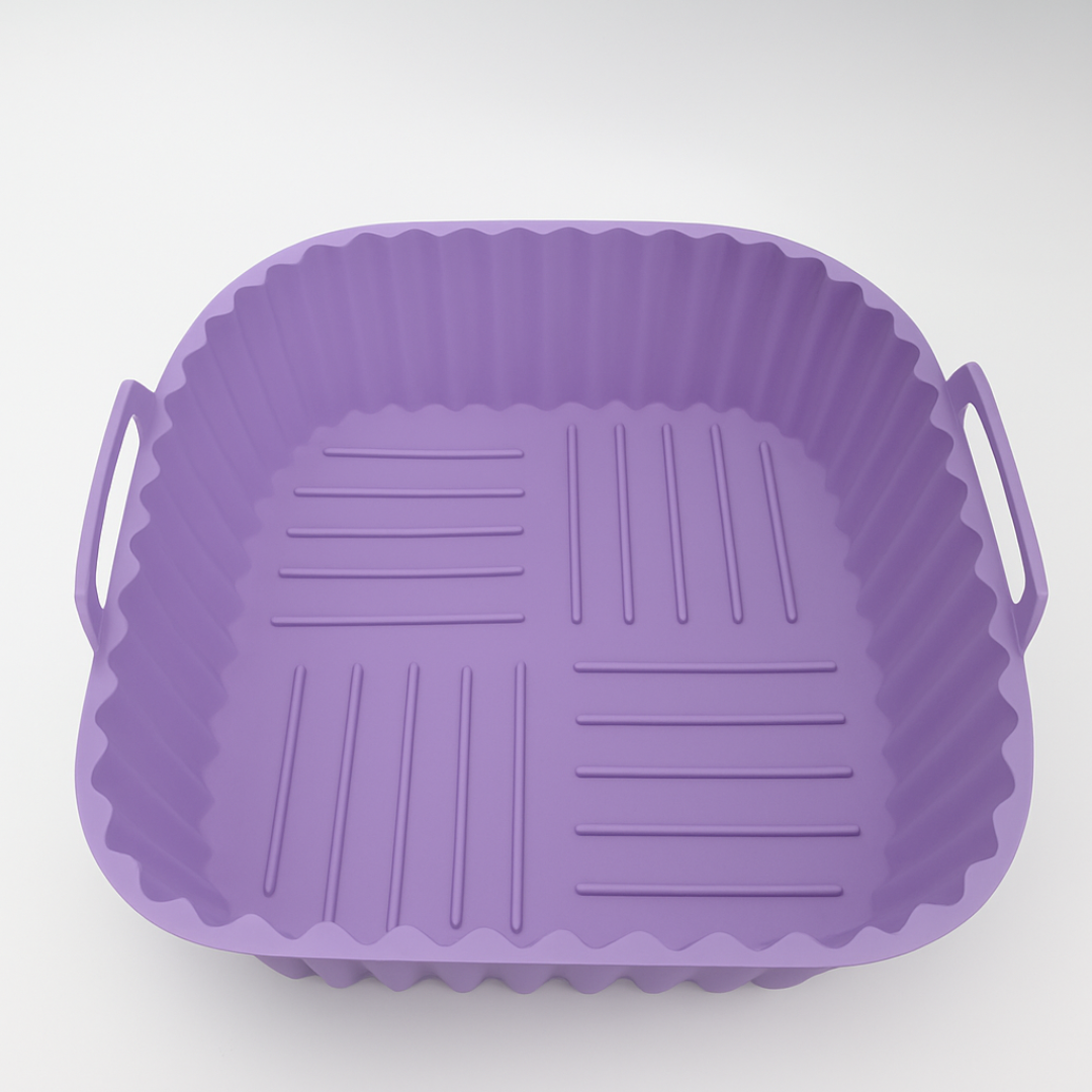 Pack 3 Bandejas Cuadradas de Silicona para Freidora de Aire - AirTray Pro