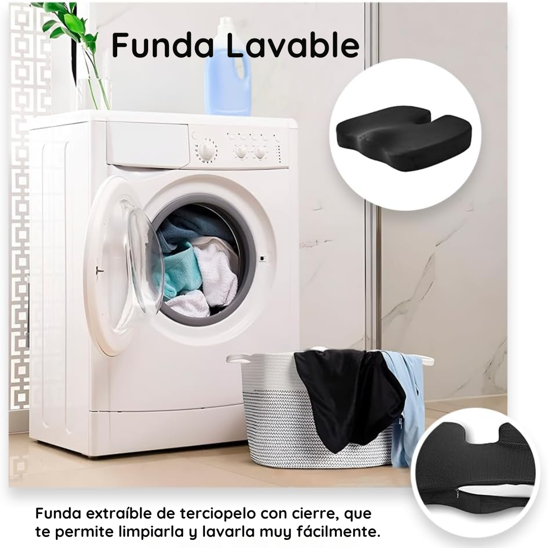 Asiento Viscoelástico Ortopédico con Gel - GelCare Plus