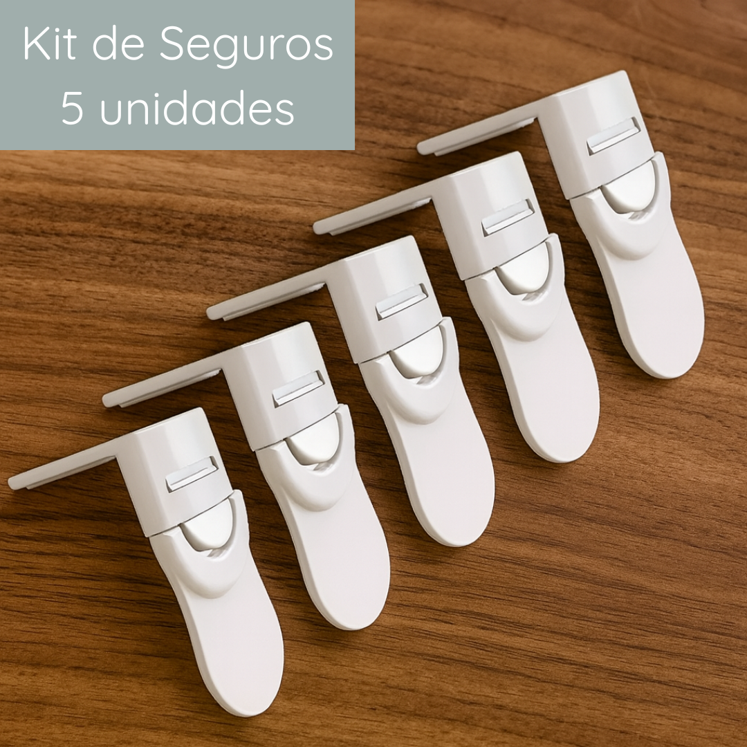 5 Seguros para Puertas Cajones Multiuso Forma En L - SmartLock