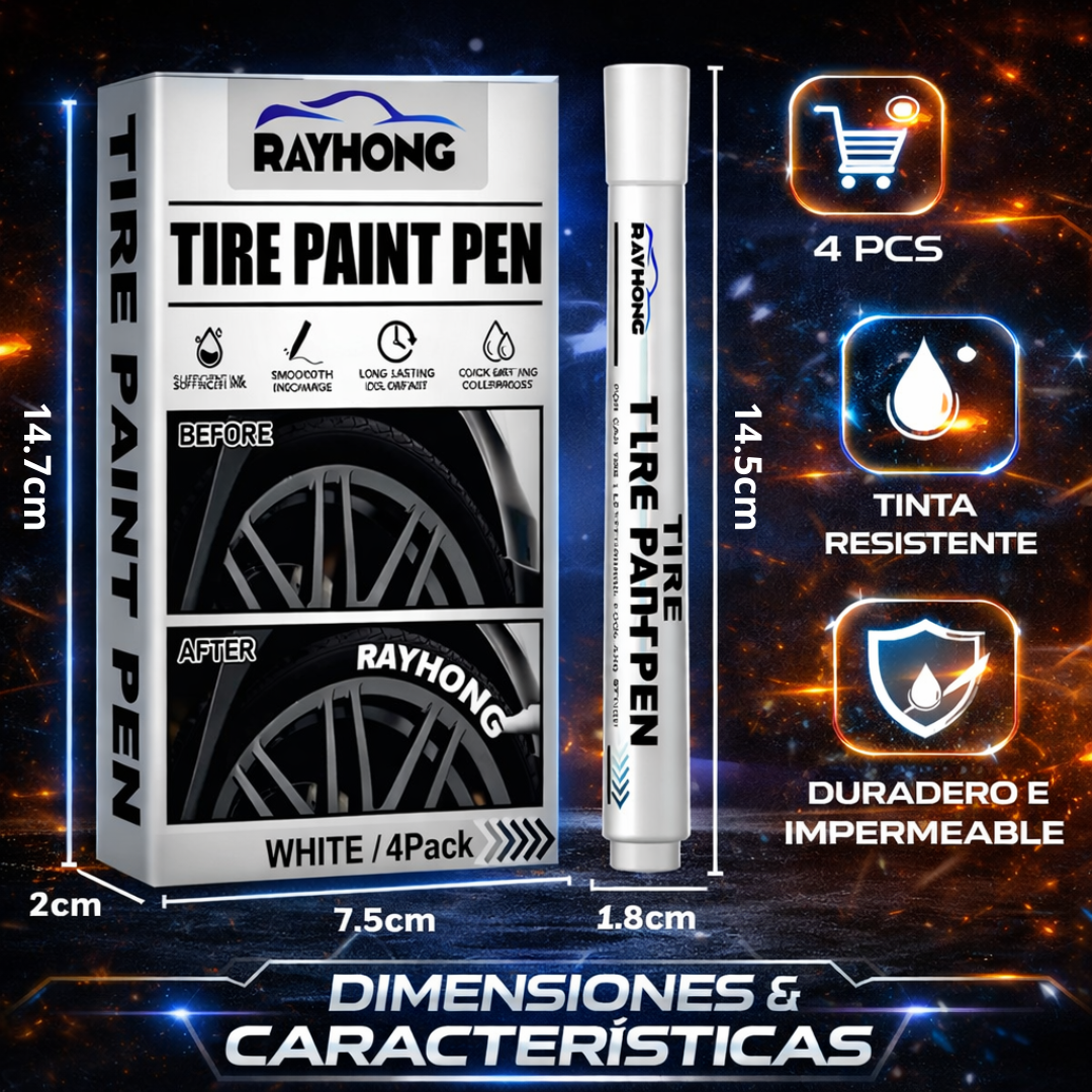 Paquete de 4 marcadores de pintura para llantas - Signature Wheels