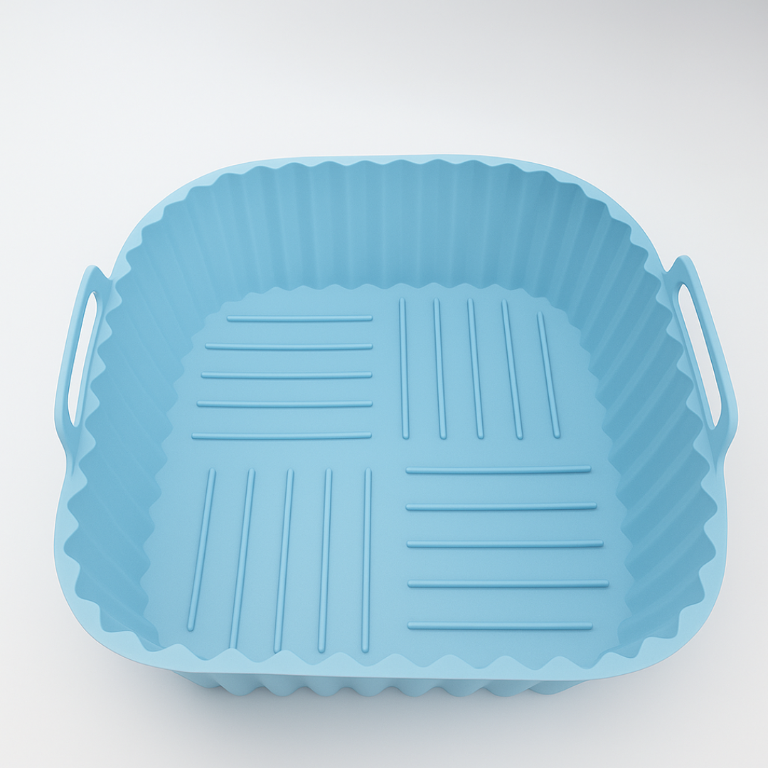 Pack 3 Bandejas Cuadradas de Silicona para Freidora de Aire - AirTray Pro
