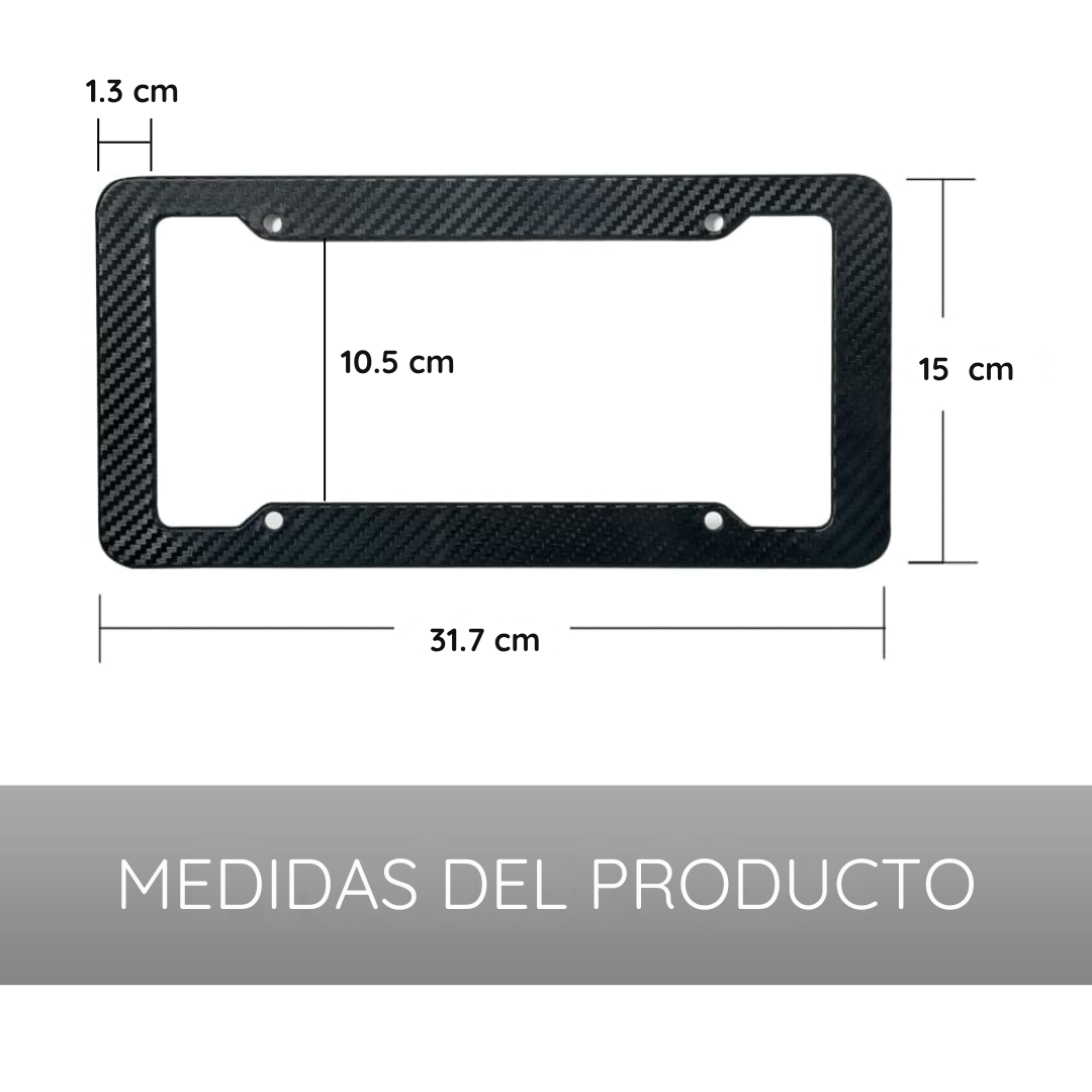 2 Marcos de Fibra de Carbono para Matricula de Auto - Carbon Shield