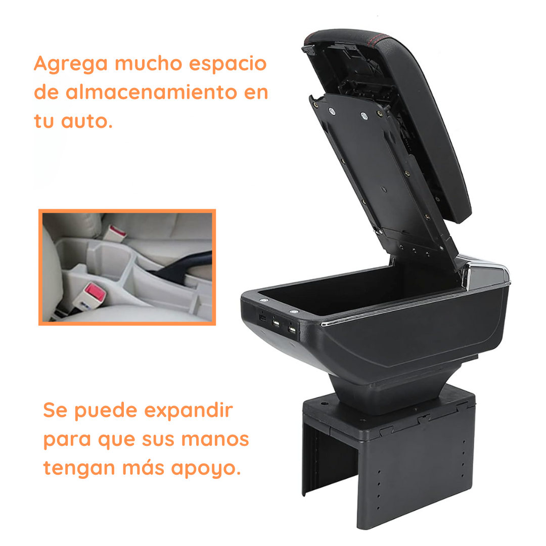 Apoya Brazos Universal para Auto con 7 Puertos Usb y Portavaso - RoadLink Station