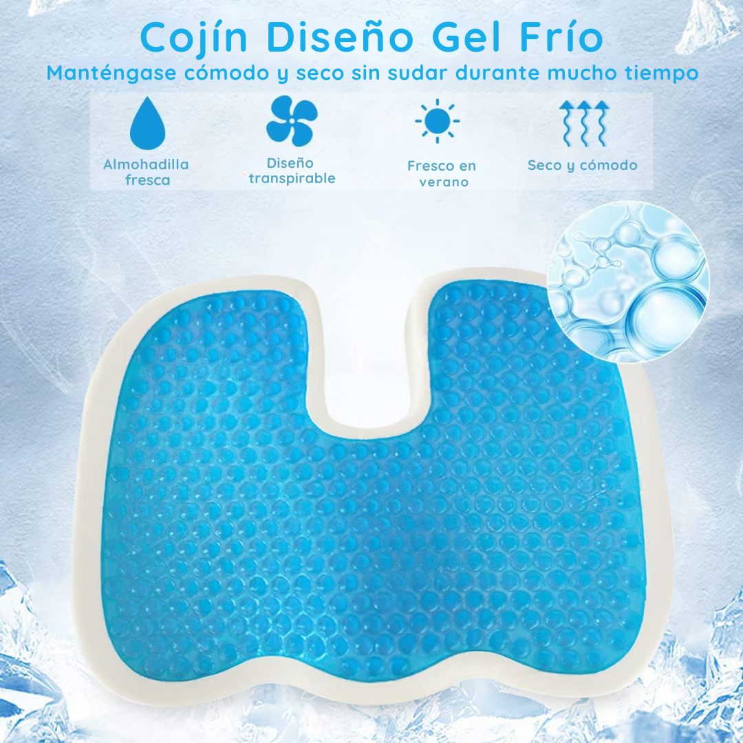 Asiento Viscoelástico Ortopédico con Gel - GelCare Plus