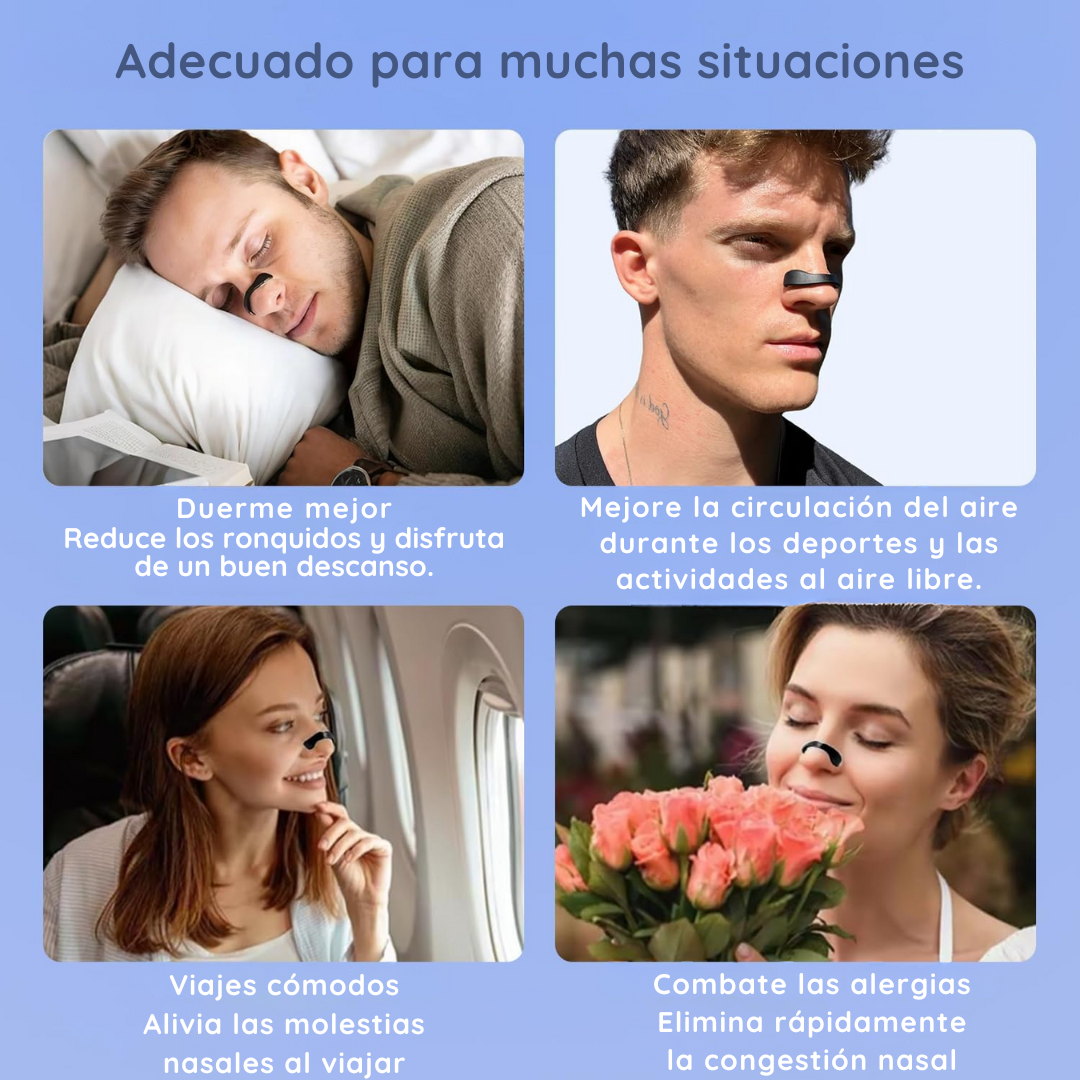 Tiras nasales Adhesivas Antironquidos - NasalClear