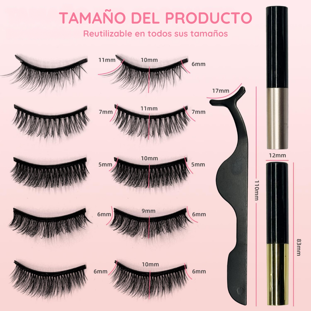 Kit De Pestañas Postizas Magnéticas con Delineador De Ojos - EyeMagix PRO