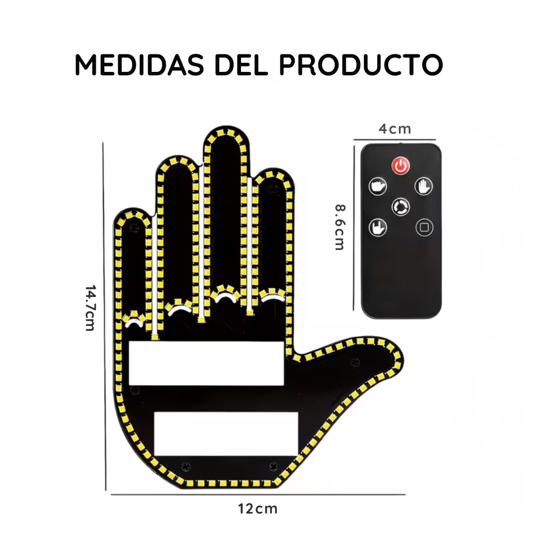 SEÑAL DE MANO LED PARA AUTOS - LUMI HAND