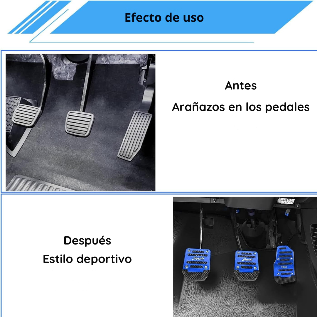 Juego de 3 Pedales de aluminio anti-deslizantes PREMIUM