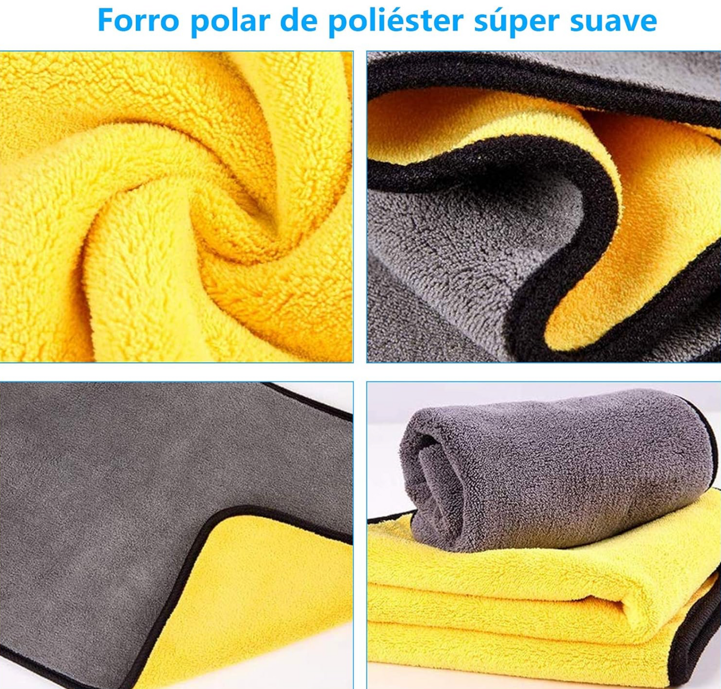 Paño Microfibra Para Limpieza De Autos 30x30 cm