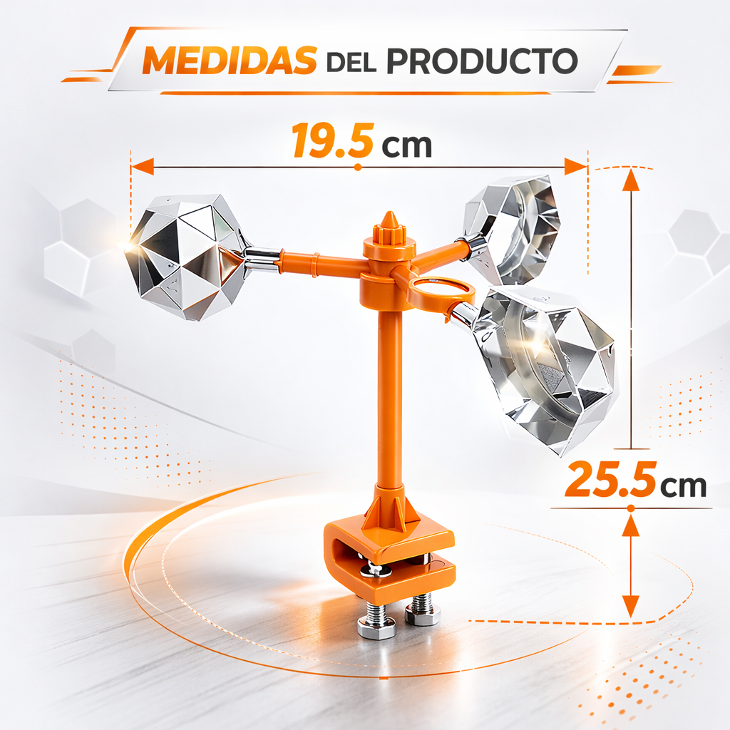 Repelente De Aves Reflectante 360° Panel Solar Con Sonido - BirdShield Pro