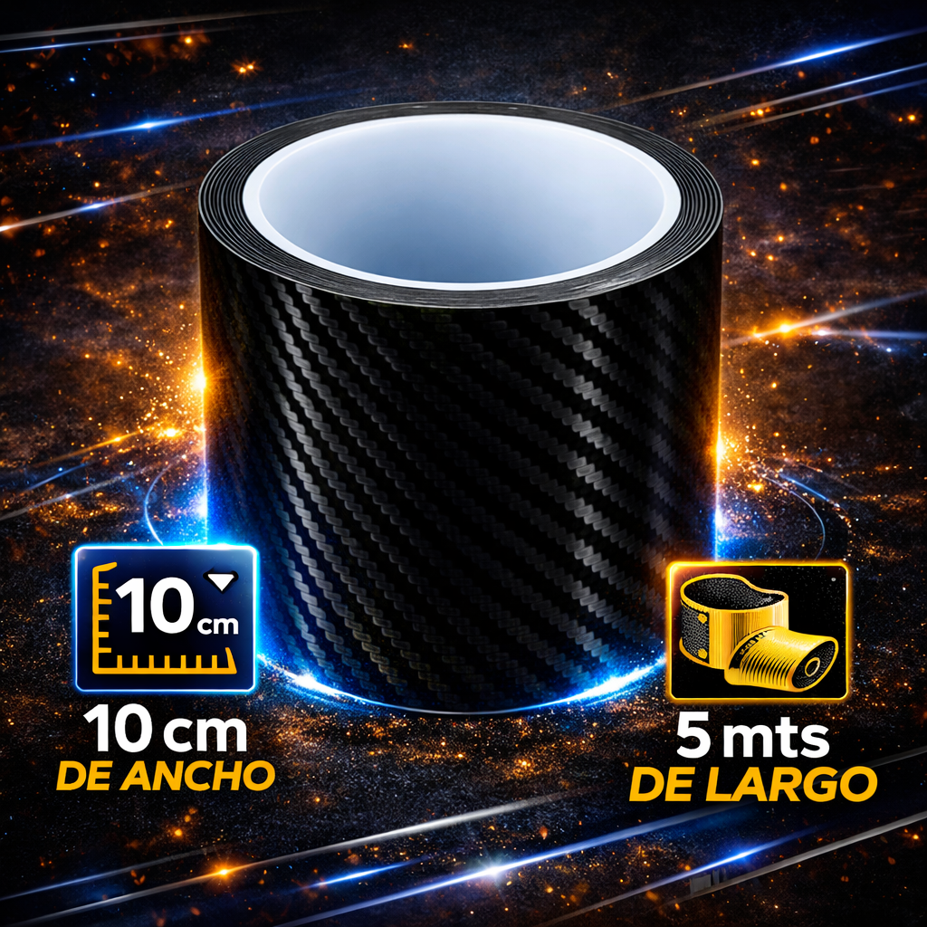 Pegatina Protector Fibra De Carbono 5d para Autos -Rollo 5 metros - CarbonShield 5D