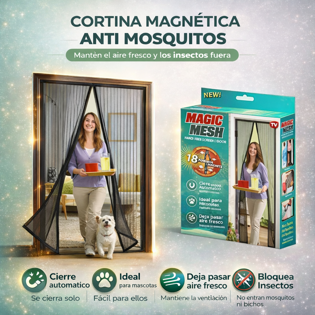 Cortina malla imantada Anti Mosquitos - Magic Mesh