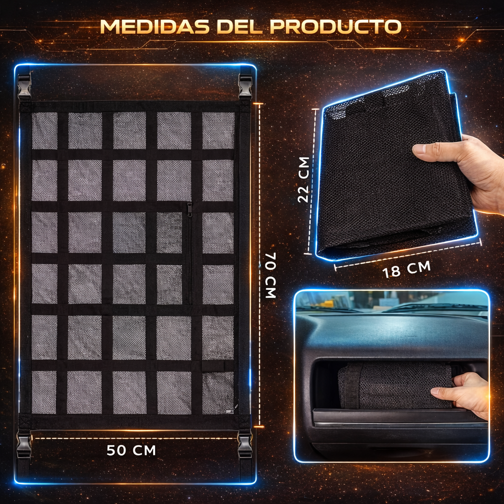Organizador Almacenamiento Para Techo De Autos y Camionetas - RoofBag Pro