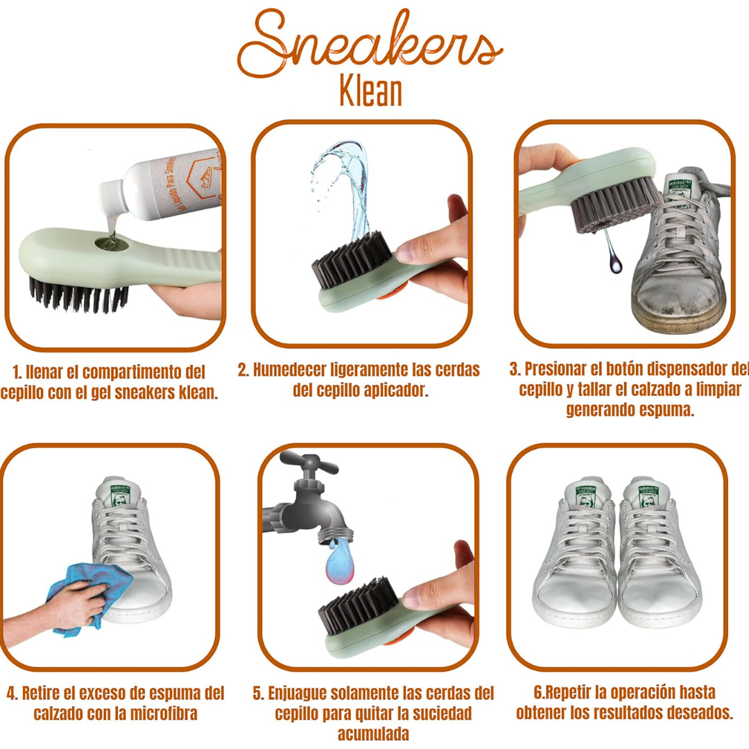 Cepillo con dispensador de jabón para zapatillas | SNEAKERS KLEAN