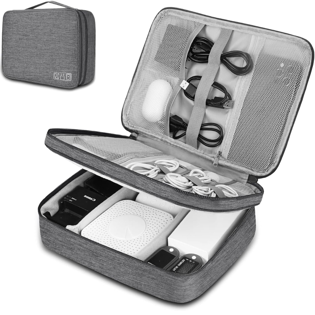 Organizador para Cables Bolsa de Almacenamiento de doble compartimiento - CASE PRO