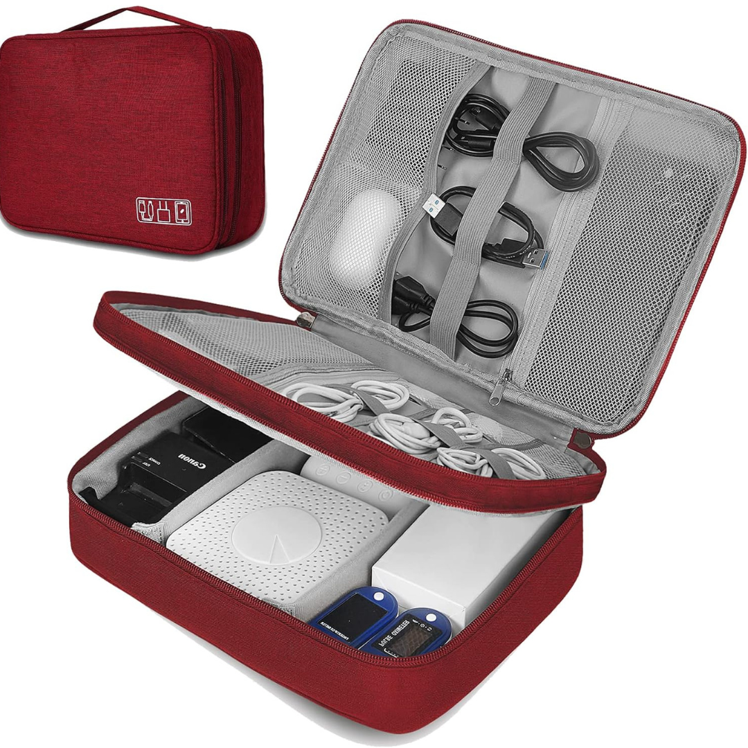 Organizador para Cables Bolsa de Almacenamiento de doble compartimiento - CASE PRO