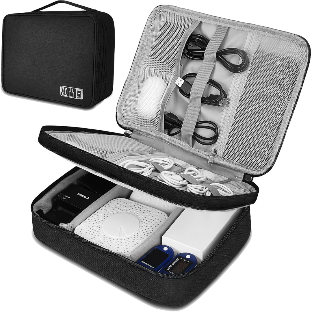 Organizador para Cables Bolsa de Almacenamiento de doble compartimiento - CASE PRO