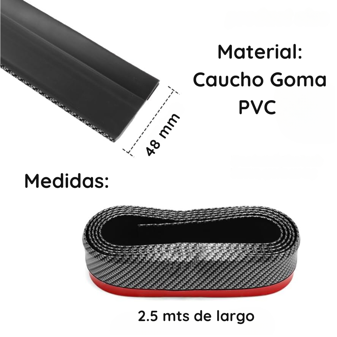 Lip Faldon Fibra Parachoque Delantero Lateral 2.5 metros - FrontViper