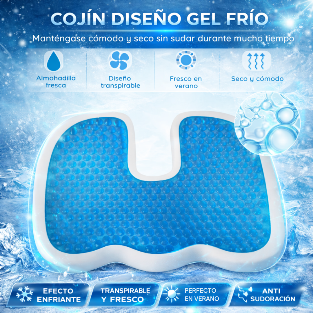 Asiento Viscoelástico Ortopédico con Gel - GelCare Plus