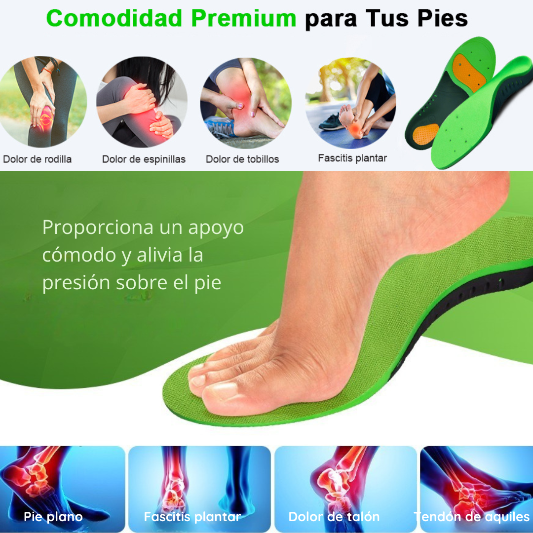 Plantilla ortopédicas para fascitis plantar pie plano - PREMIUM