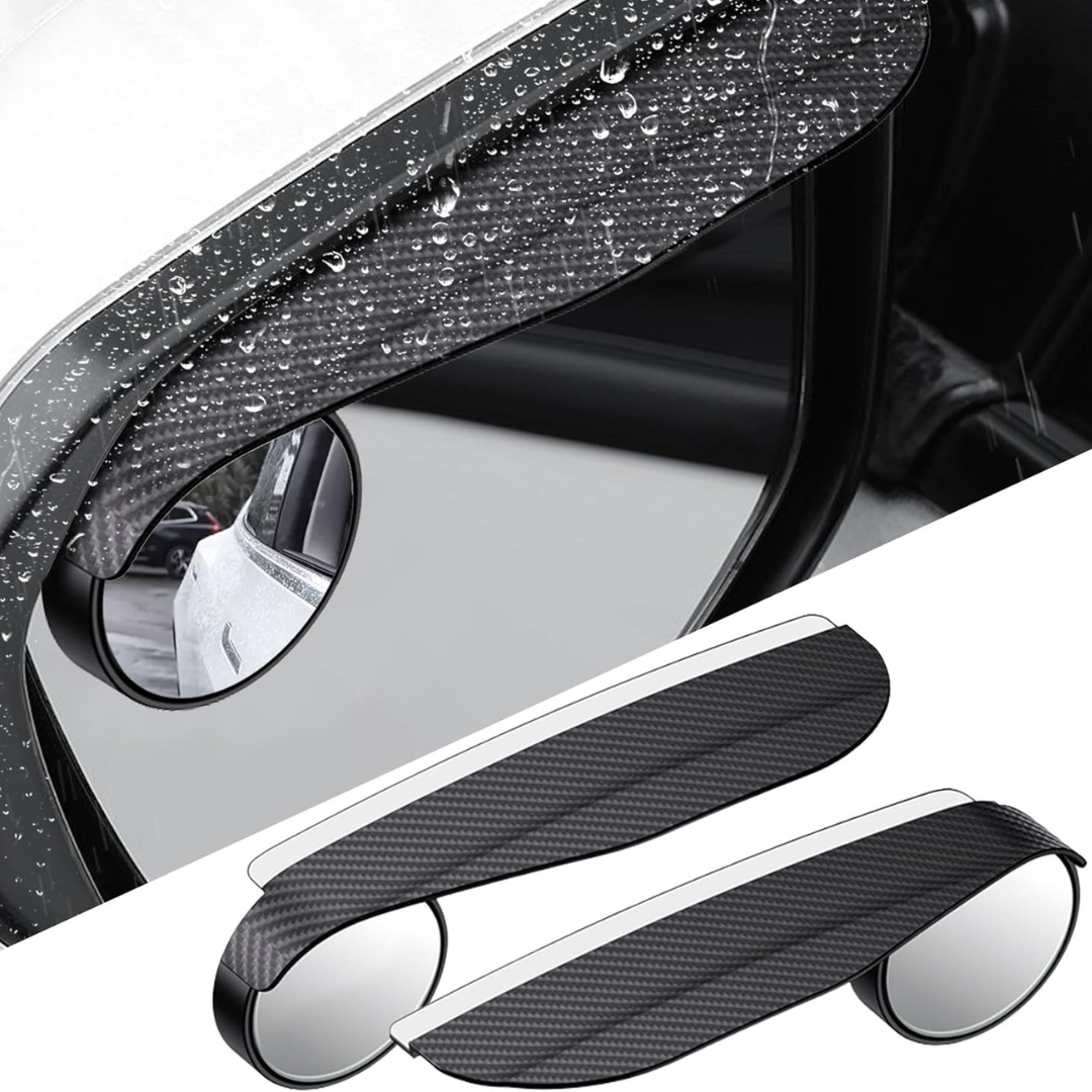 Juego de 2 Espejos punto ciego de fibra de carbono para lluvia HD 360° - PRO