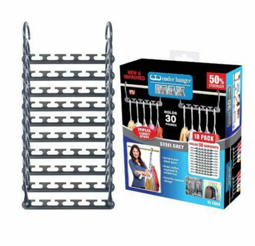 Colgador de ropa para closet 10 pack - Wonder Hanger