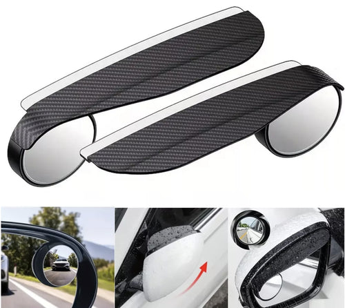 Juego de 2 Espejos punto ciego de fibra de carbono para lluvia HD 360° - PRO
