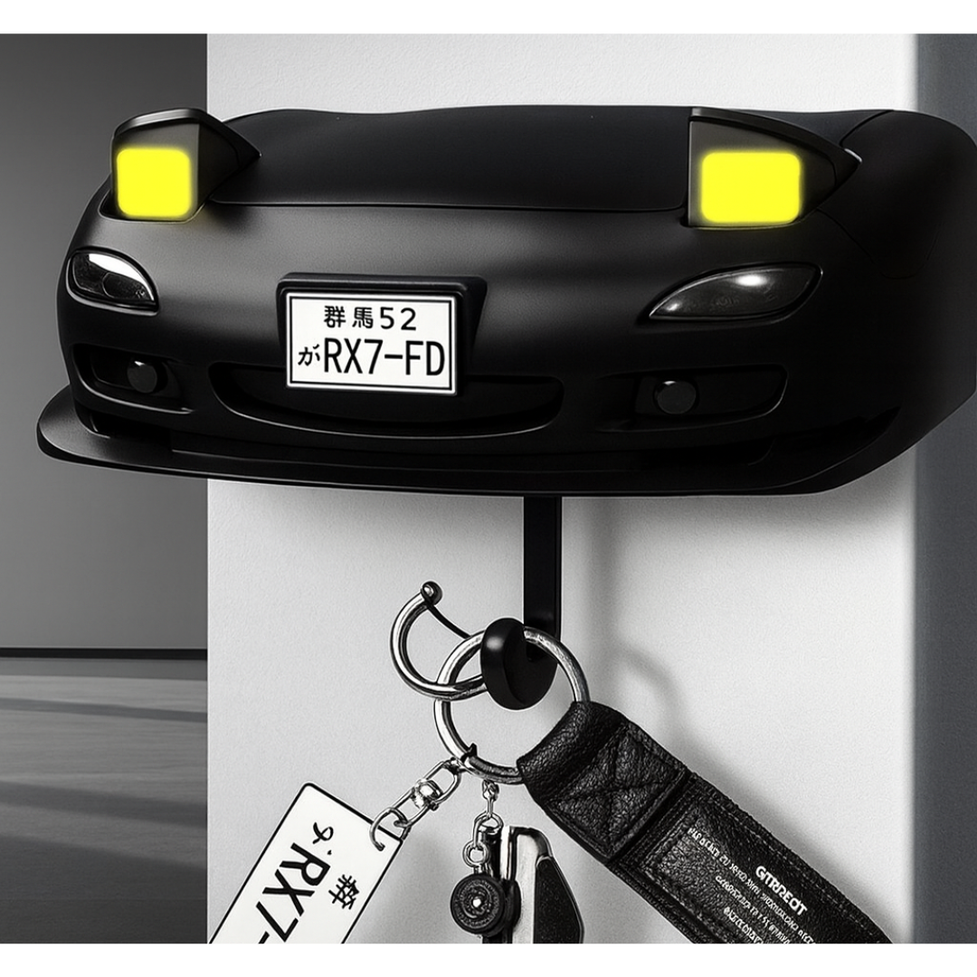 Organizador Porta Llaves Pared Forma De Autos Con Luces - KeyBumper