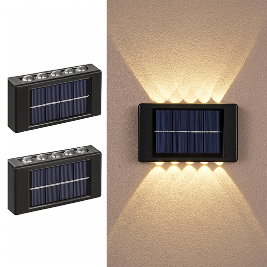Pack 2 Lamparas Solar LED Decorativas de pared - Premium SolarGlow