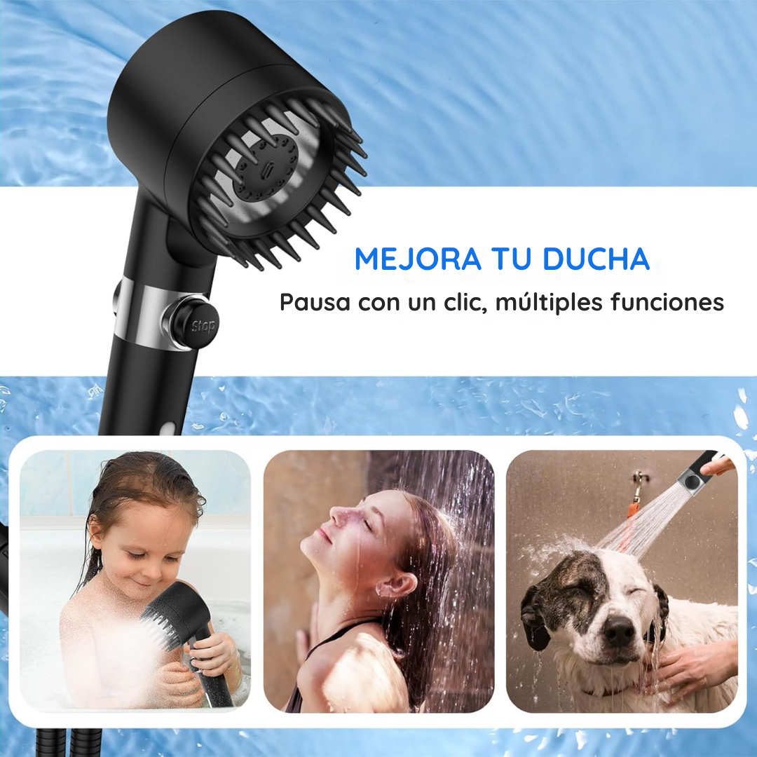 Ducha con Filtro Purificador y Soporte Ajustable - HydroZen Pro