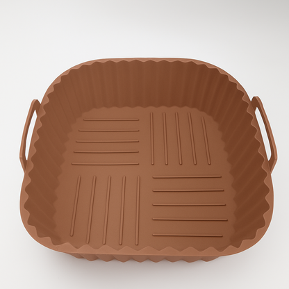 Pack 3 Bandejas Cuadradas de Silicona para Freidora de Aire - AirTray Pro