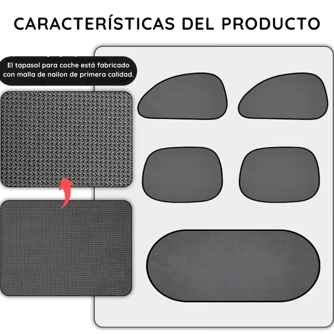 Pack X5 piezas De Tapasol Para Autos y Camionetas - SunShield PRO