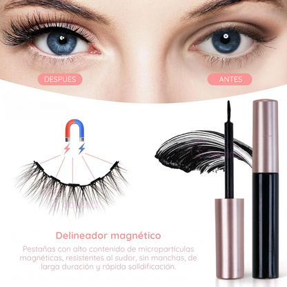 Kit De Pestañas Postizas Magnéticas con Delineador De Ojos - EyeMagix PRO