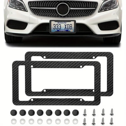 2 Marcos de Fibra de Carbono para Matricula de Auto - Carbon Shield
