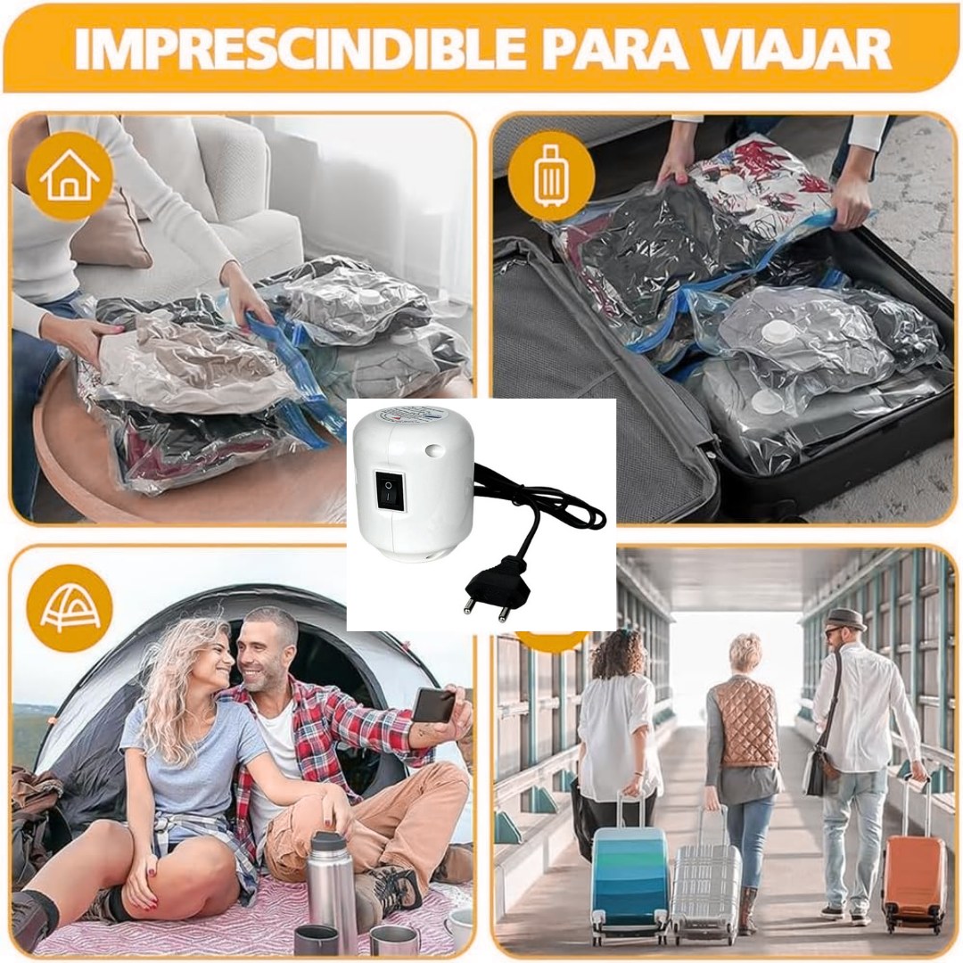 Pack de 5 Bolsas Compresoras (Medida a elegir) + 1 Succionador Manual