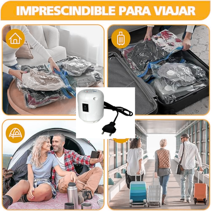 Pack de 5 Bolsas Compresoras (Medida a elegir) + 1 Succionador Manual