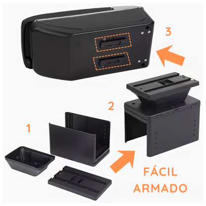 Apoya Brazos Universal para Auto con 7 Puertos Usb y Portavaso - RoadLink Station