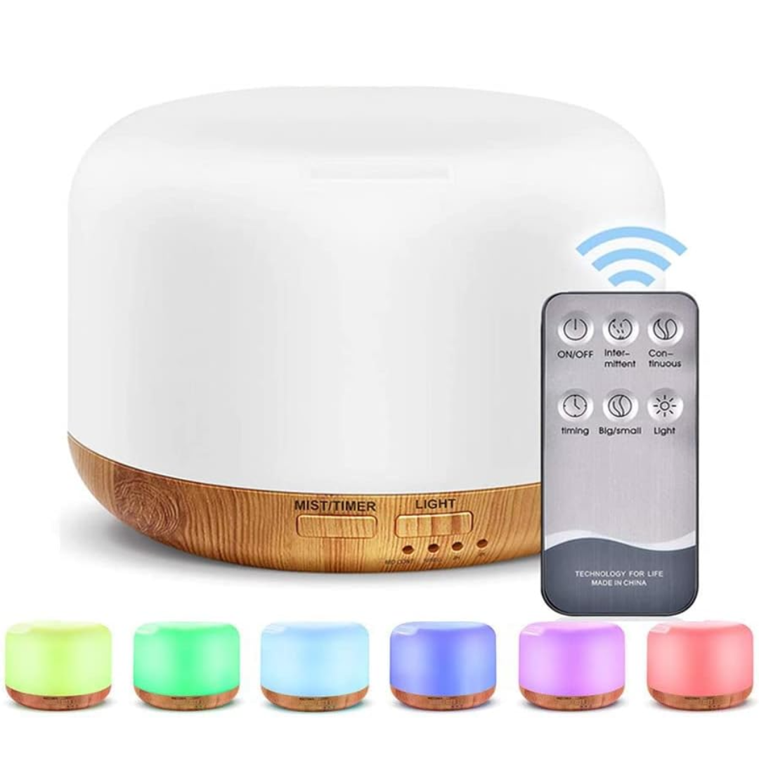 Humidificador Difusor De Aroma con Luces LED - HydroLuxe Bamboo