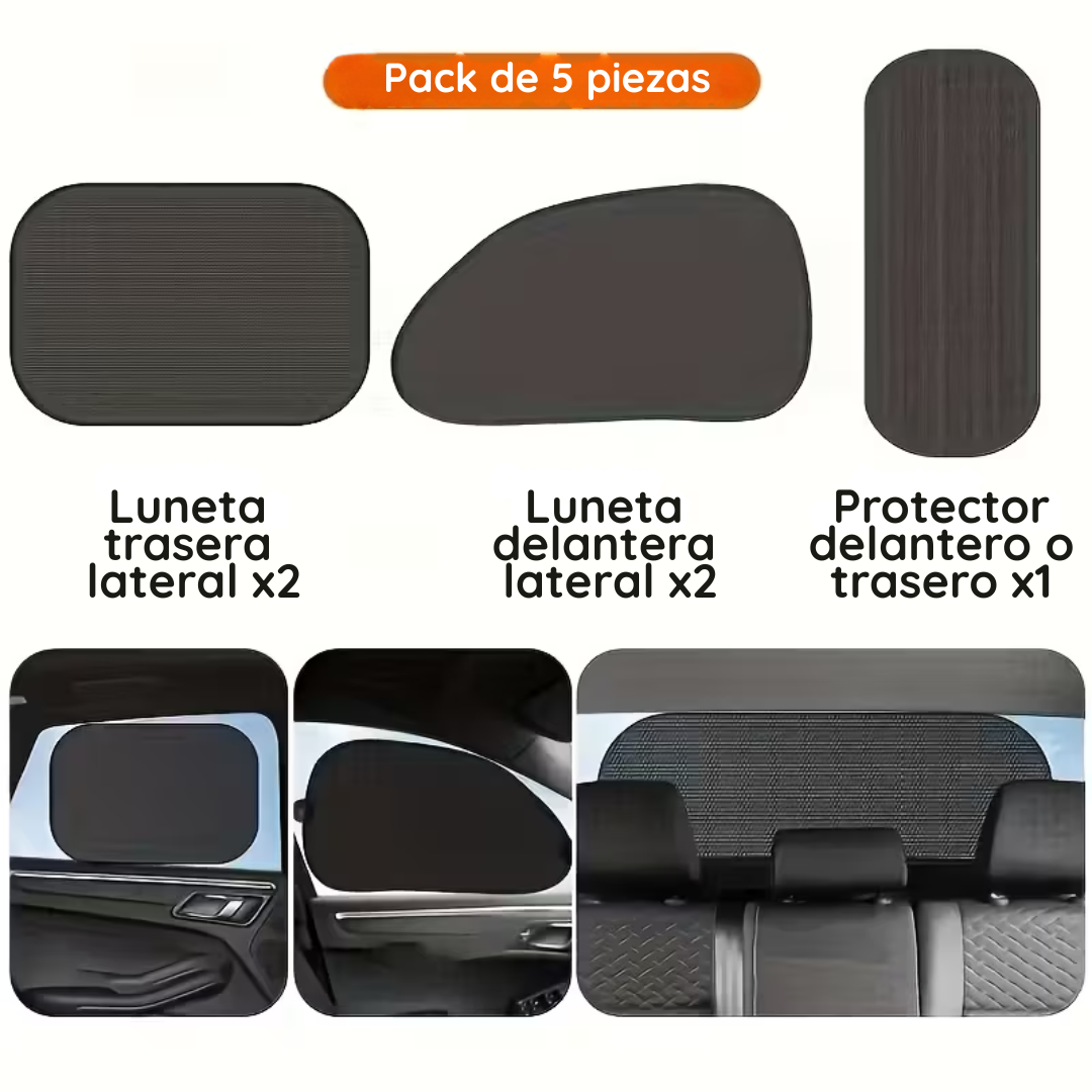 Pack X5 piezas De Tapasol Para Autos y Camionetas - SunShield PRO