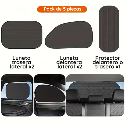 Pack X5 piezas De Tapasol Para Autos y Camionetas - SunShield PRO