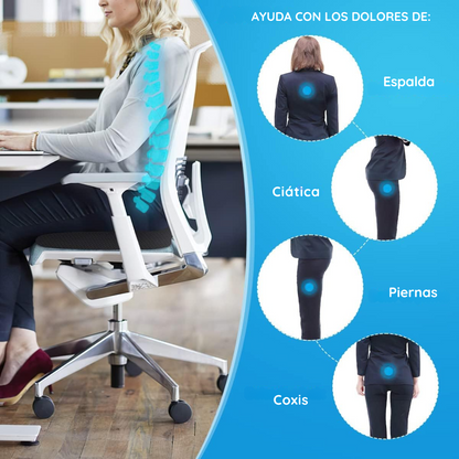 Asiento Viscoelástico Ortopédico con Gel - GelCare Plus