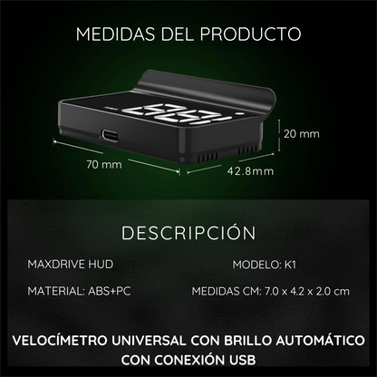 Velocímetro Proyector Para Autos Camionetas - MaxDrive HUD