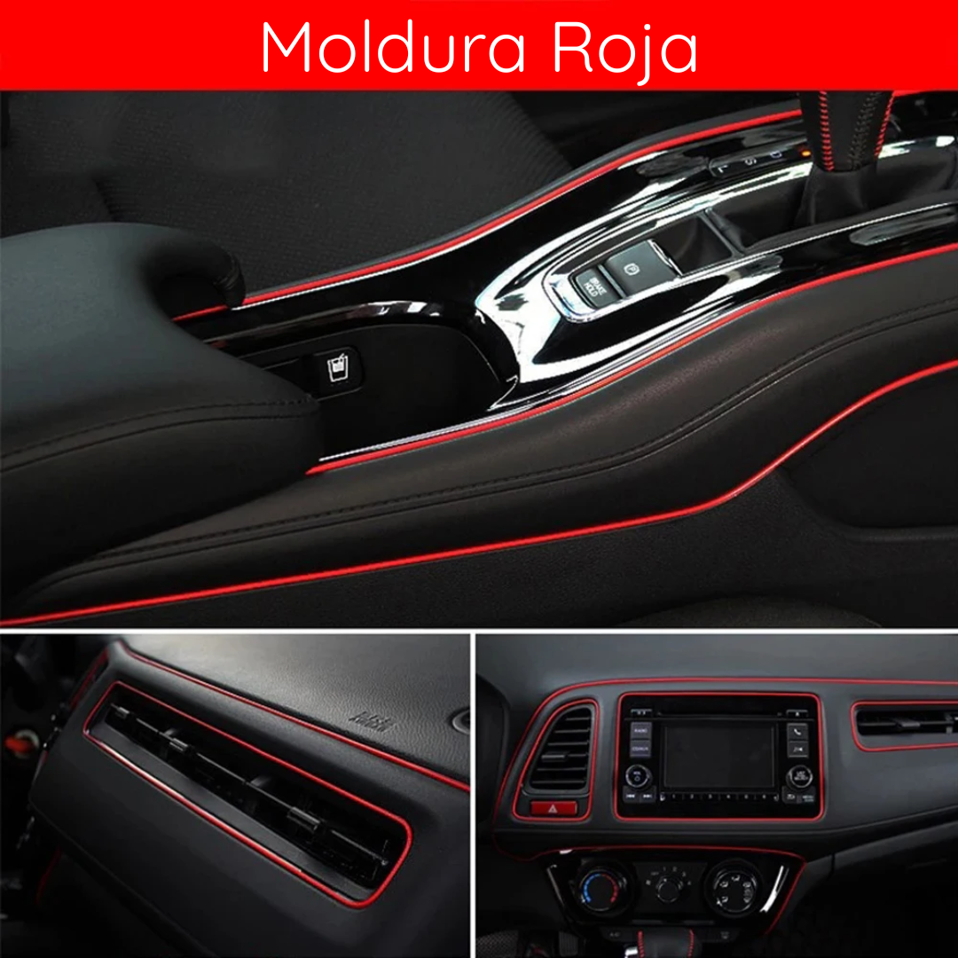 Tira Moldura Decorativa para Interior de Autos + Espátula - GlowLine