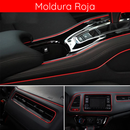 Tira Moldura Decorativa para Interior de Autos + Espátula - GlowLine