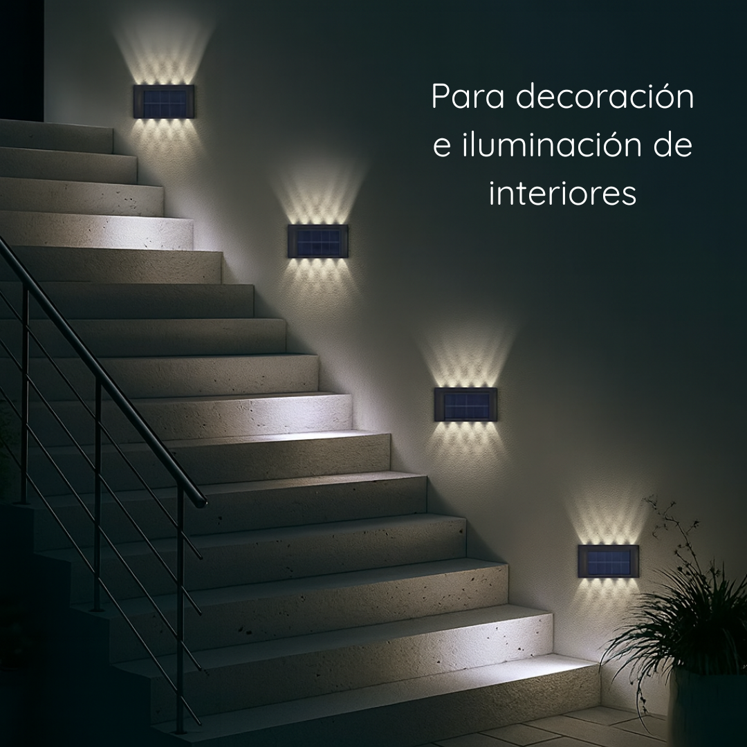 Pack 2 Lamparas Solar LED Decorativas de pared - Premium SolarGlow