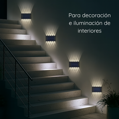 Pack 2 Lamparas Solar LED Decorativas de pared - Premium SolarGlow