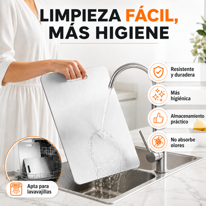 TABLA DE ACERO INOXIDABLE PARA COCINA - CHEF STEEL